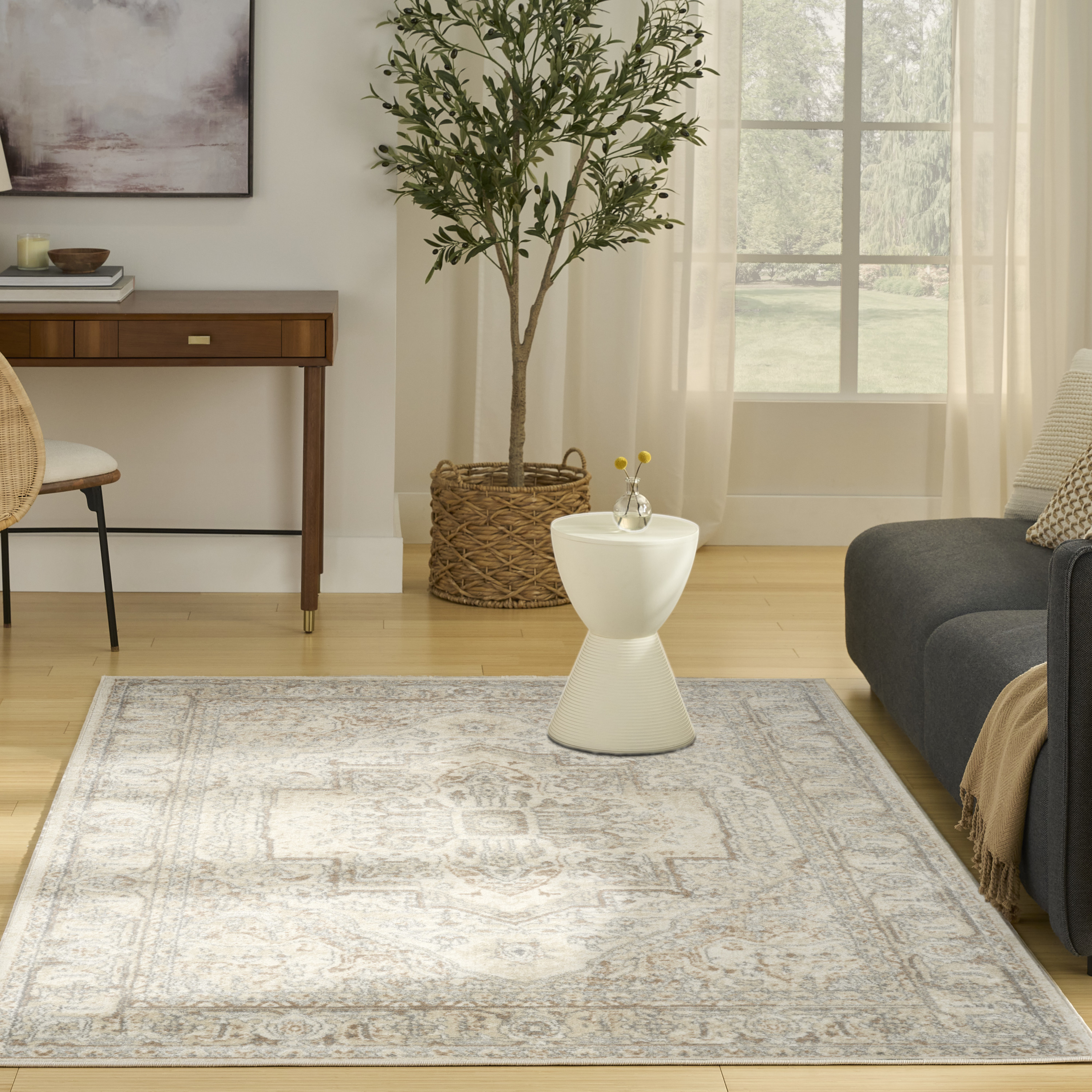 Nourison Quarry 6' x 9' Beige Vintage Indoor Rug