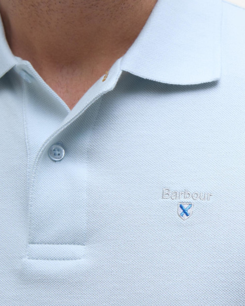 Sports Short-Sleeved Polo Shirt Bleached Blue