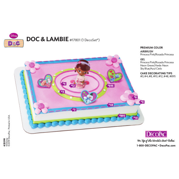 Doc McStuffins Doc and Lambie DecoSet® Cake Decorating Instruction Card
