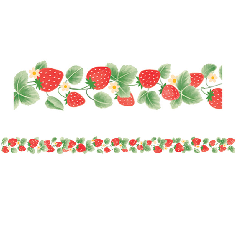 Strawberry Patch Die-Cut Border Trim, 35 Feet