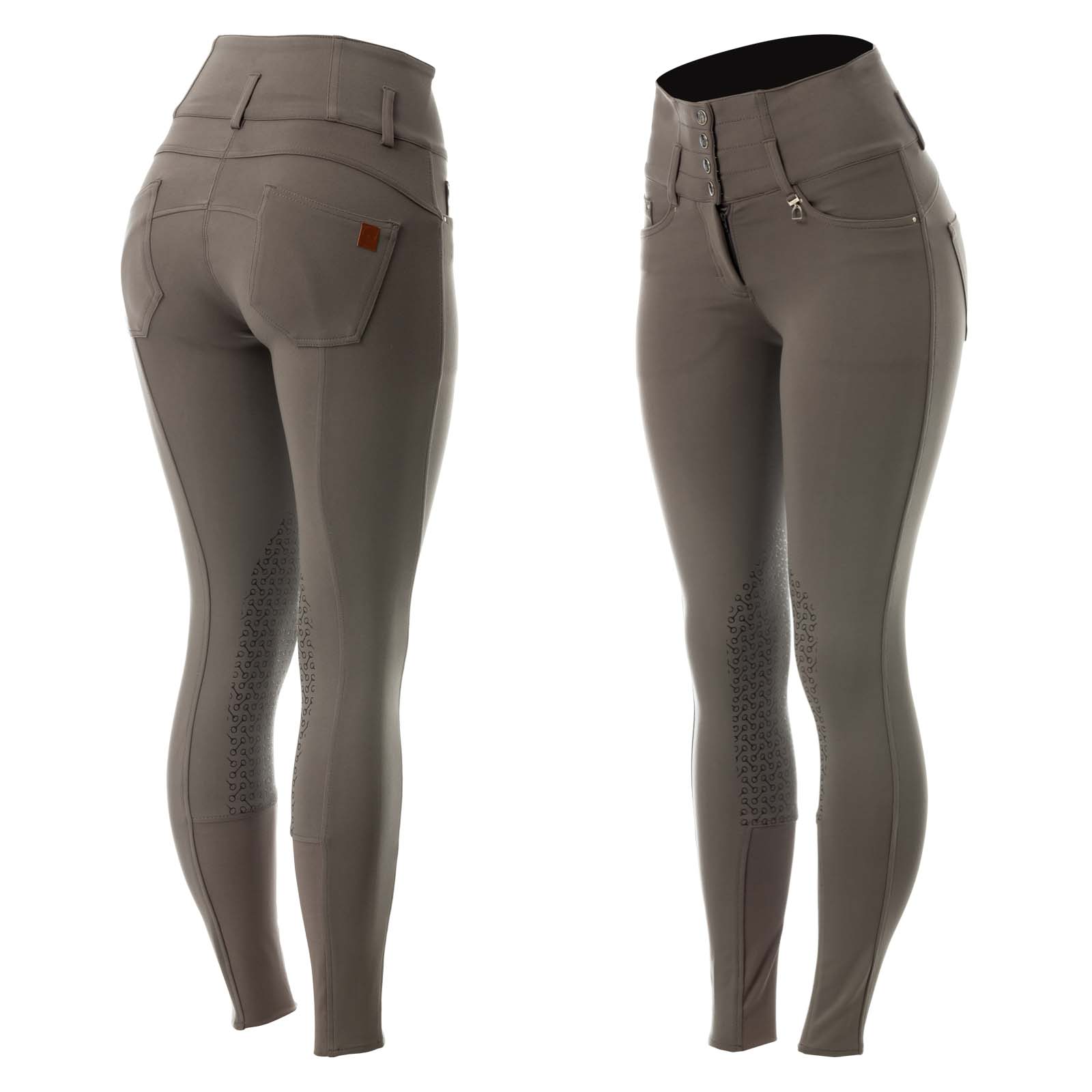 Horze Tara Womens High Waist Silicone Knee Grip Breeches