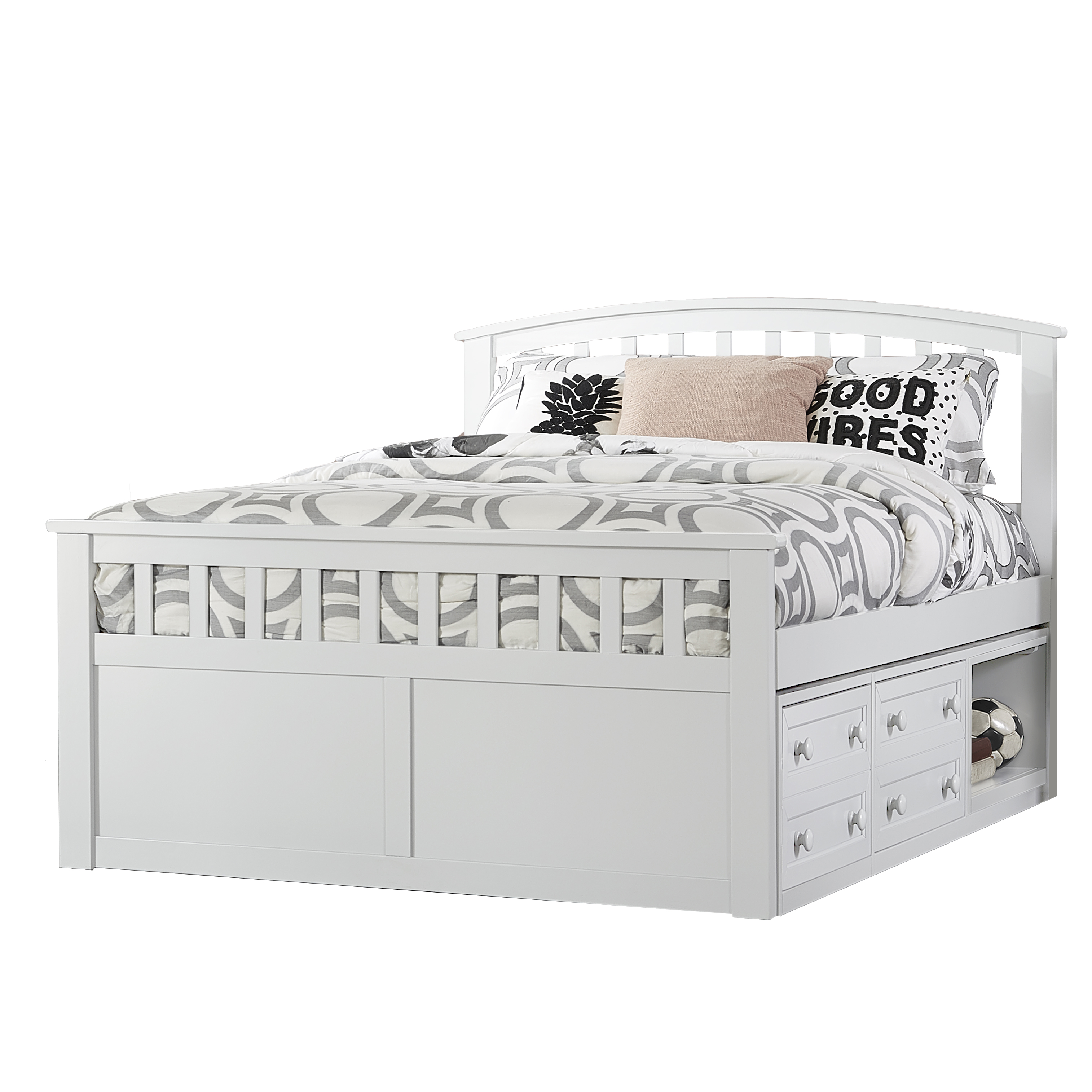 Charlie Wood Captain's Bed with Storage