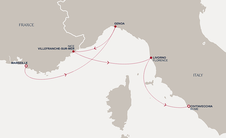 Itinerary map