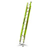 HyperLite Extension Ladder with V-Rung & Dual Ratchet Levelers Fiberglass 20 ft. Type IAA-375 lbs. Rated