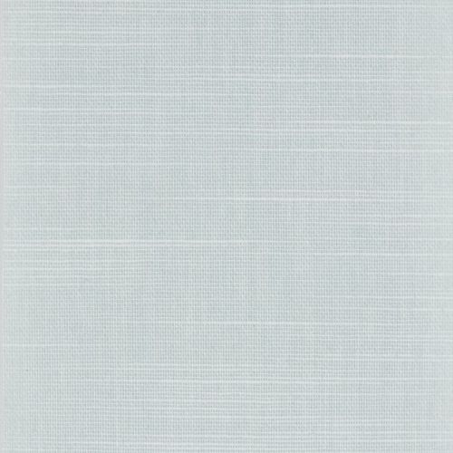 Pale blue-gray woven fabric panel with fine horizontal threads; lying flat and filling the frame, viewed in even soft light as a close-up texture with no surrounding context.