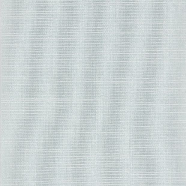 Pale blue-gray woven fabric panel with fine horizontal threads; lying flat and filling the frame, viewed in even soft light as a close-up texture with no surrounding context.