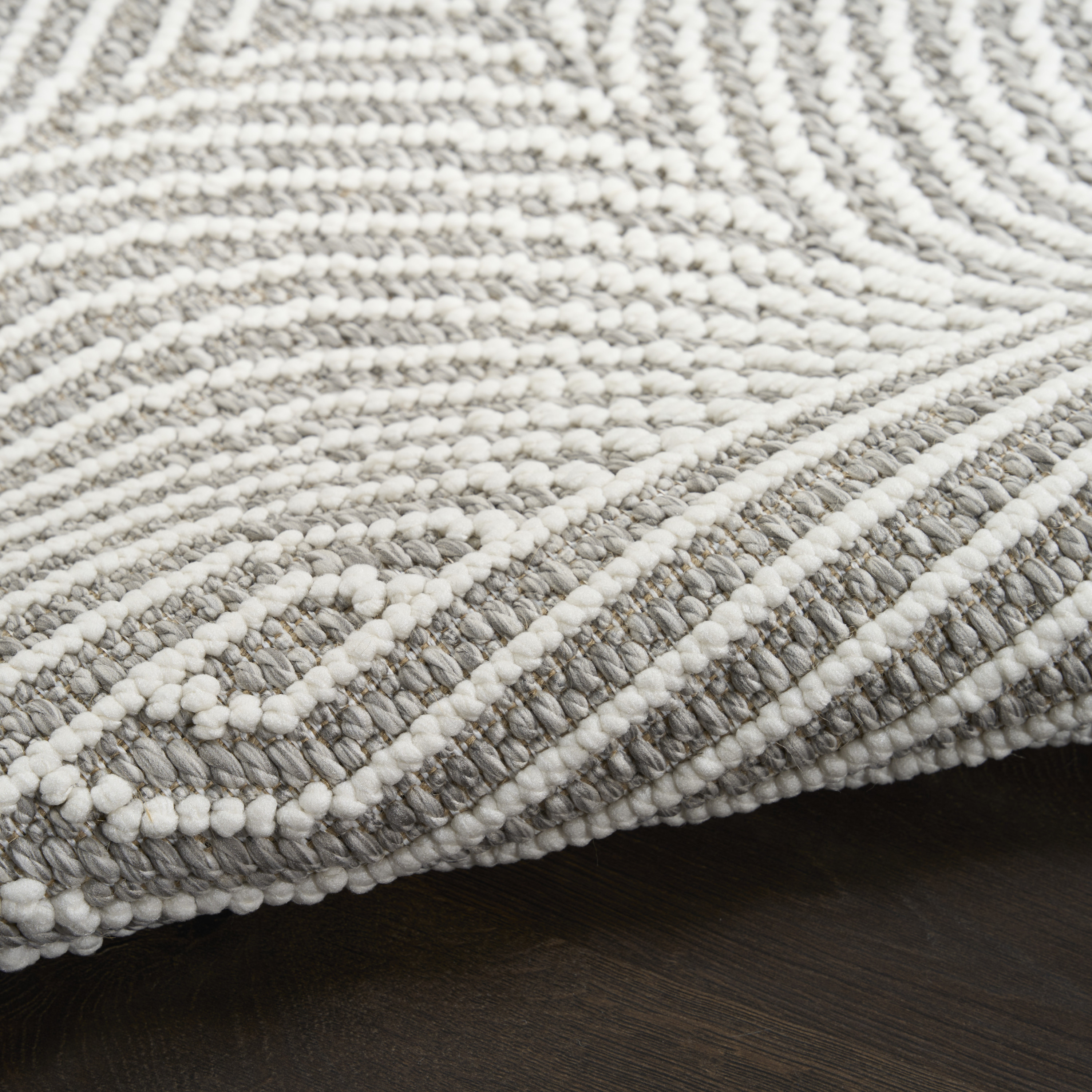 Nourison Natural Texture 7'10" x 9'10" Grey Ivory Modern Indoor Rug