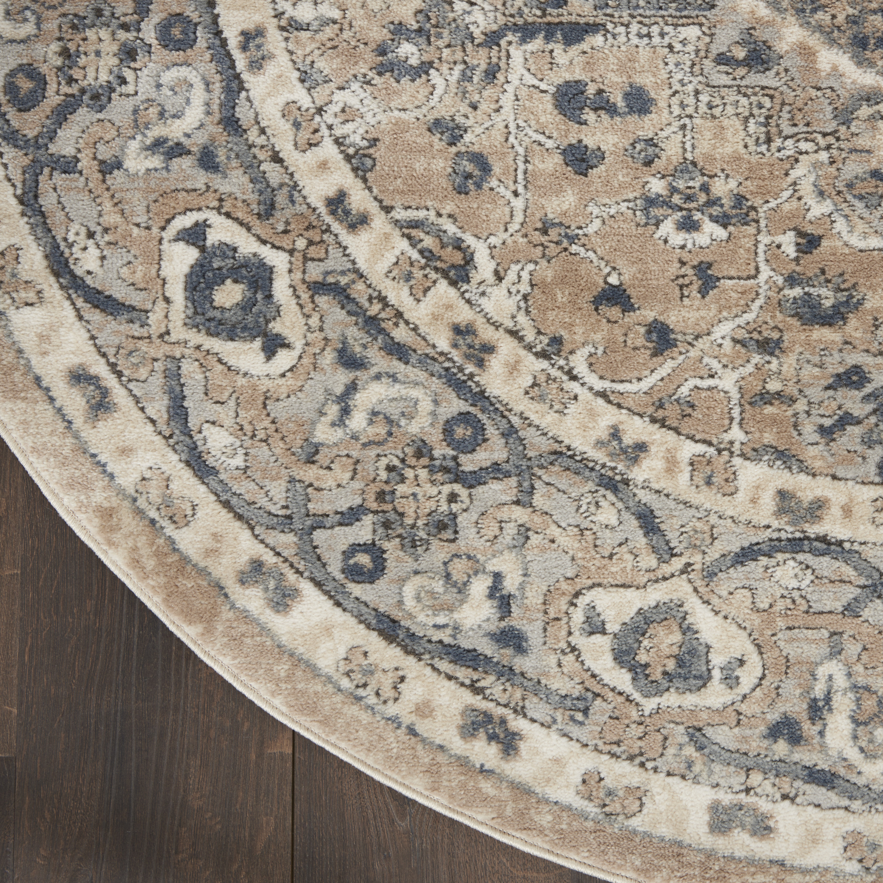 Nourison Quarry 5' x 8' Oval Beige Grey Farmhouse Indoor Rug