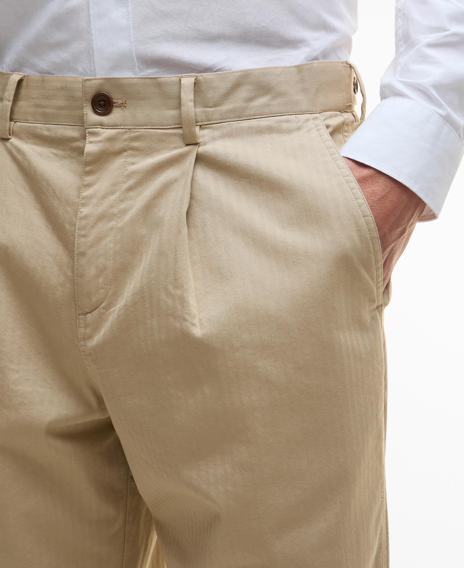 Herringbone Cotton Trousers image number 3