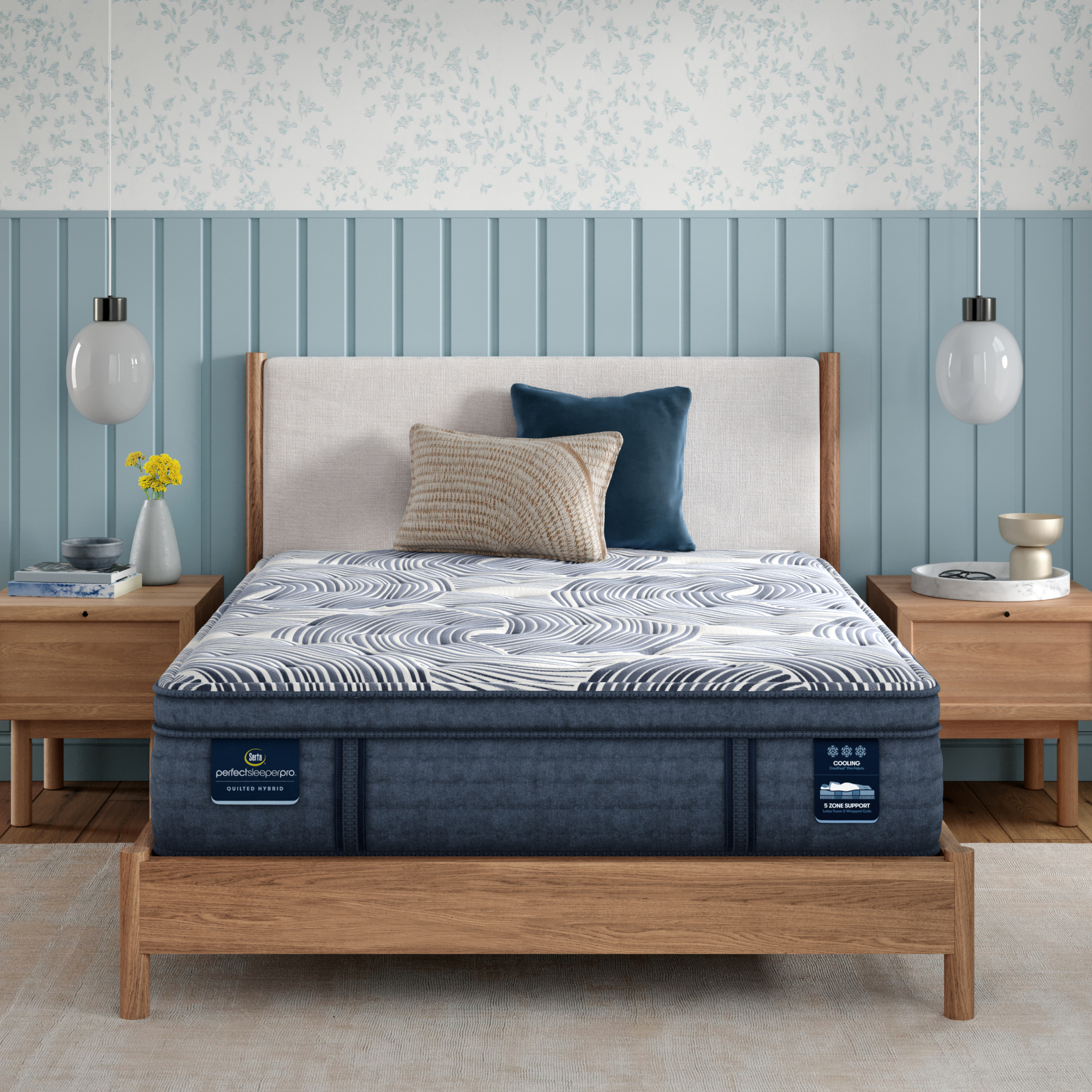 Serta Perfect Sleeper Pro Edinburgh 15" Latex Hybrid Plush Pillow Top Mattress