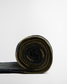 Sciarpa con motivo tartan in lana d’agnello Maxine Black/Olive