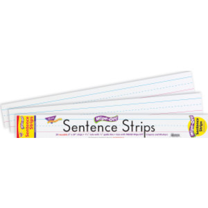 24" White Wipe-Off® Sentence Strips