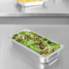 Third-size 2 ½-inch-deep Super Pan V® stainless steel steam table pan