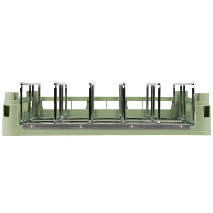 Full-size Signature insulated tray and steam table pan rack in light green