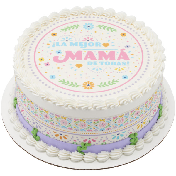 Talavera Inspired Pattern PhotoCake® Edible Image® Strips