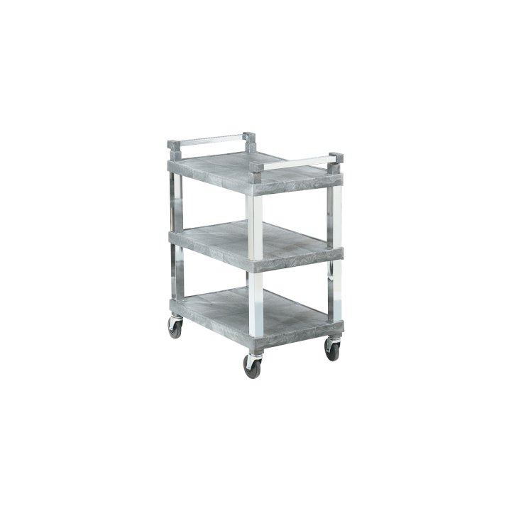 Three-shelf open utility cart