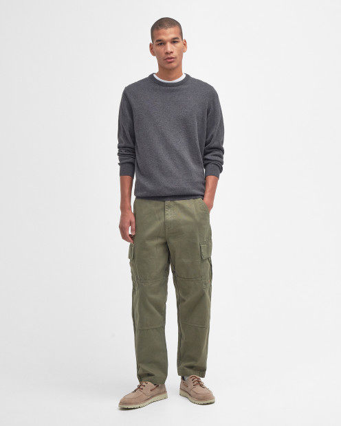 Pima Cotton Crew Neck Jumper Charcoal