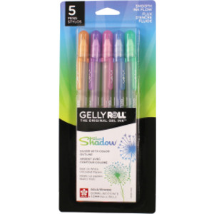 Gelly Roll Gel Ink Pens, Silver Shadow, Pack of 5