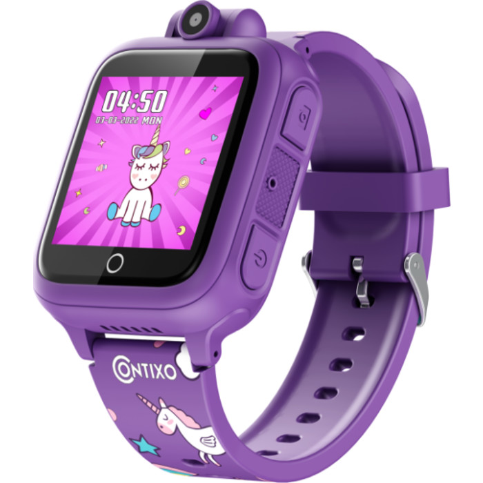 KW1 Smart Watch for Kids with Educational Games, HD Touch Screen, Camera, and MP3 Music Player, Purple