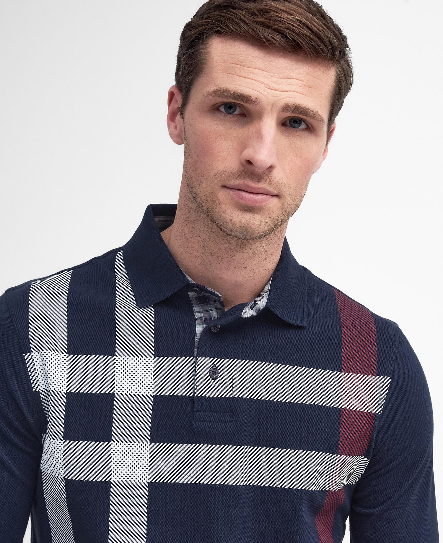 Blaine Tartan Long-Sleeved Polo Shirt image number 3