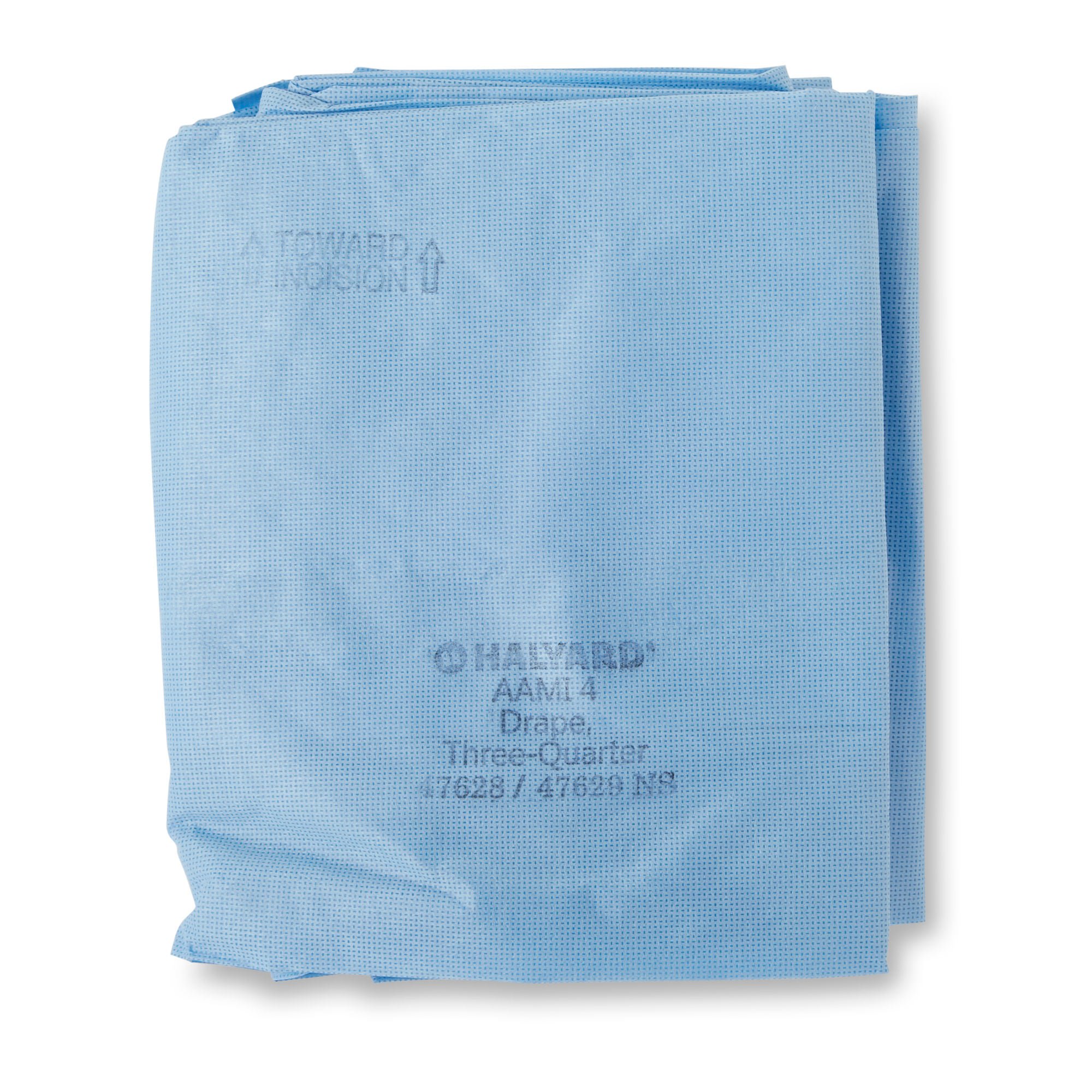 Halyard Sterile Three-Quarter Drape, 55 x 76 Inch, Blue