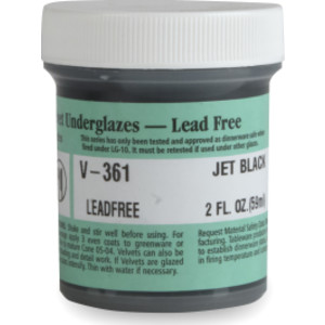 Velvet Underglaze, 2 oz, Jet Black V-361