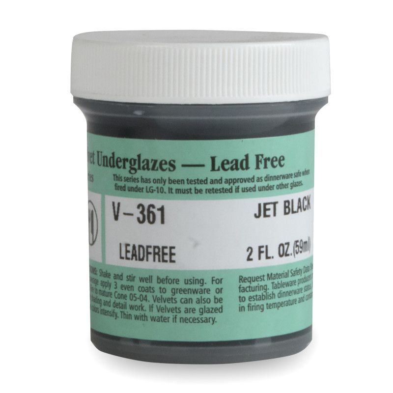 Velvet Underglaze, 2 oz, Jet Black V-361