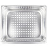 Half-size 4-inch-deep Super Pan V® perforated stainless steel steam table pan
