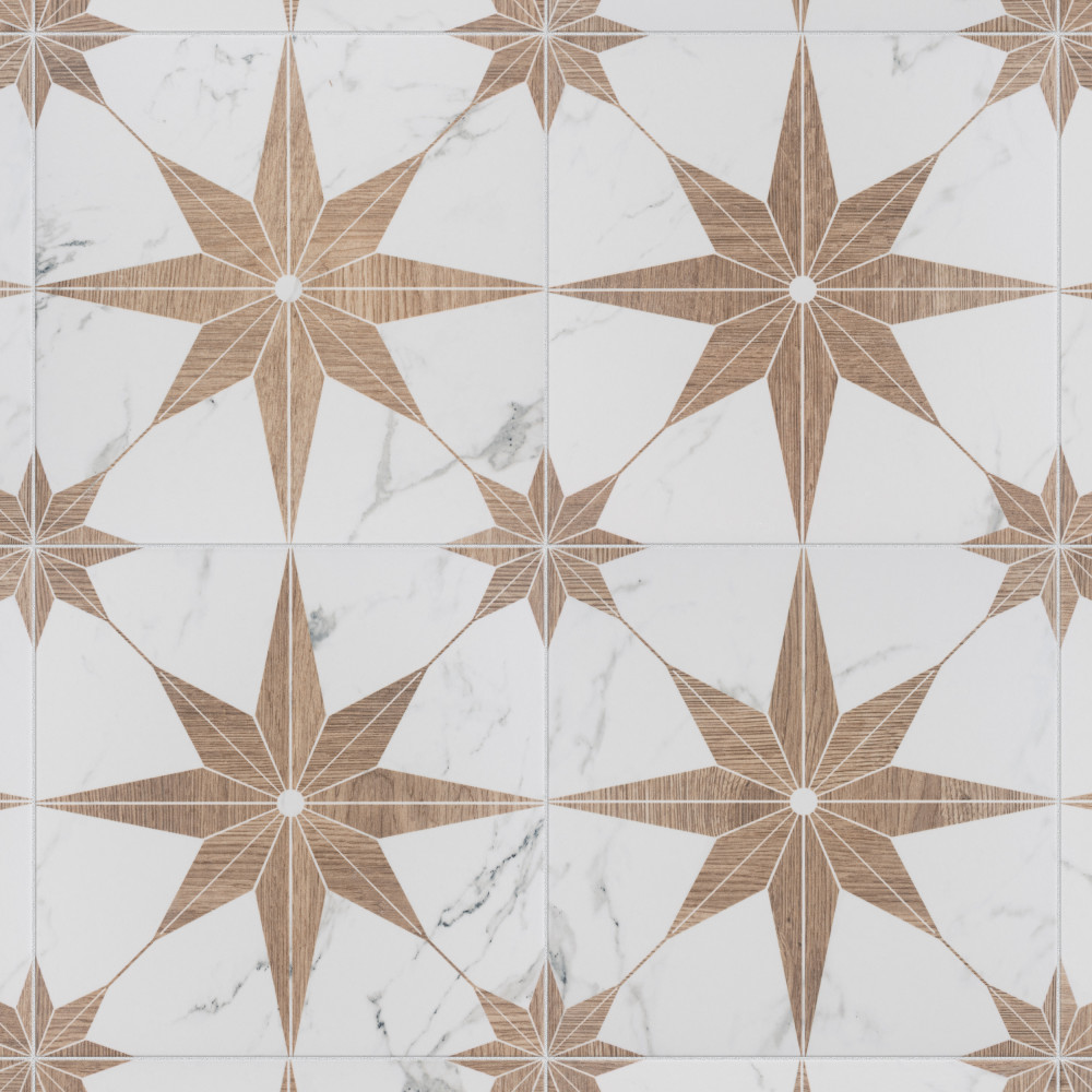 Llama Stella Loire Noce 9-3/4 in. x 9-3/4 in. Porcelain Floor and Wall Tile