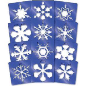 Super Snowflake Stencils, Pack of 12