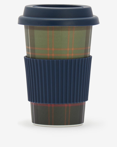 Reusable Tartan Travel Mug