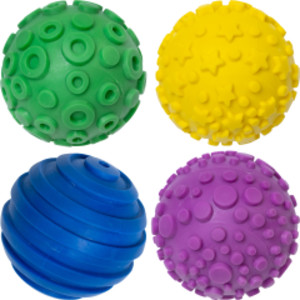 Sensory Bin Texture Twist Balls, Set of 4