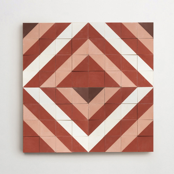 cement: clé + serena dugan studio | fuego mural | chestnut, rouge, flame + paste 