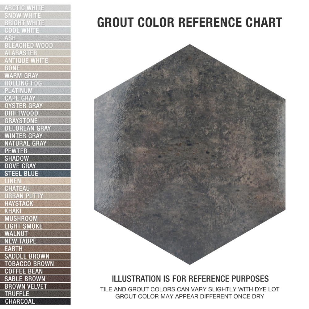 Sample – Capri Hex Nero Porcelain Floor and Wall Tile