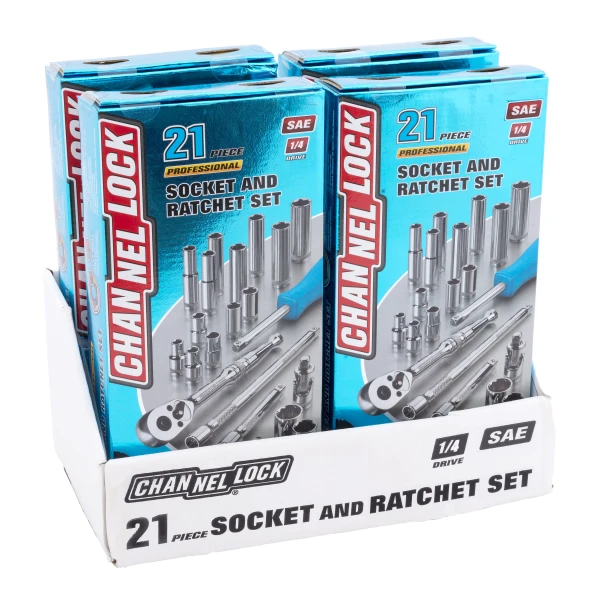 34211 21pc 1/4" SAE Drive Socket Set