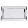 Large rectangular stainless steel serving tray