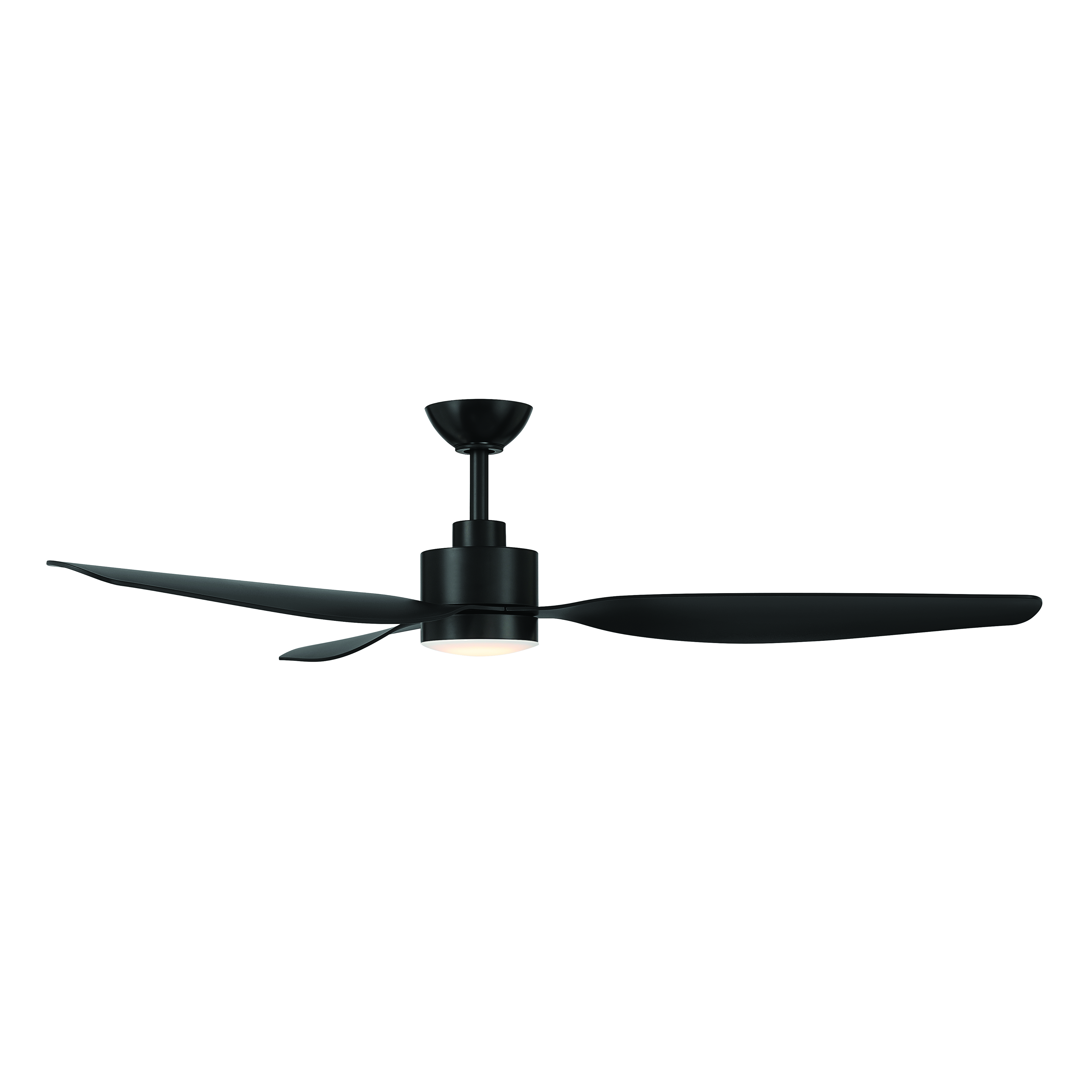 60" 3-Blade 5CCT LED Smart Coastal Rated Indoor/Outdoor Ceiling Fan - Coal and Coal Blades with Etched Lens - alternate view