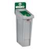 Rubbermaid Commercial, Slim Jim®, Closed Lid Insert, Rectangular, Resin, Green, Receptacle Lid