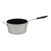 8 ½-quart Wear-Ever® tapered aluminum saucepan with SteelCoat x3™ nonstick coating and silicone handle