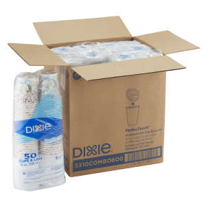 Dixie, PerfecTouch®, 10 oz Insulated Hot Cup & Lid Set, White