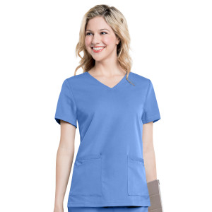 Urbane Ultimate Rounded V-Neck Scrub Top for Women: Contemporary Slim Fit, Luxe Soft Stretch Fabric, Medical Scrubs 9063-Urbane