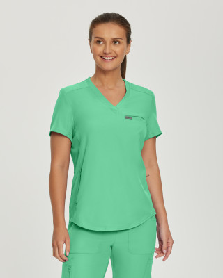 Landau Forward Women&#8216;s 2-Pocket V-Neck Scrub Top-Landau