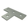Power-Strut®, Flat Plate Fitting, Steel, Hot Dip Galvanized, 4-Holes, 9/16 in. Dia. Hole, 1/4 in. Thick, 1-5/8 in. W