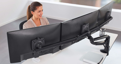 For effortless vertical movement of large, multiple monitors.