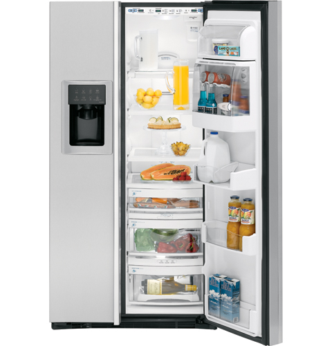 GE Profile™ ENERGY STAR® 22.6 Cu. Ft. Stainless Side-By-Side Refrigerator with Dispenser