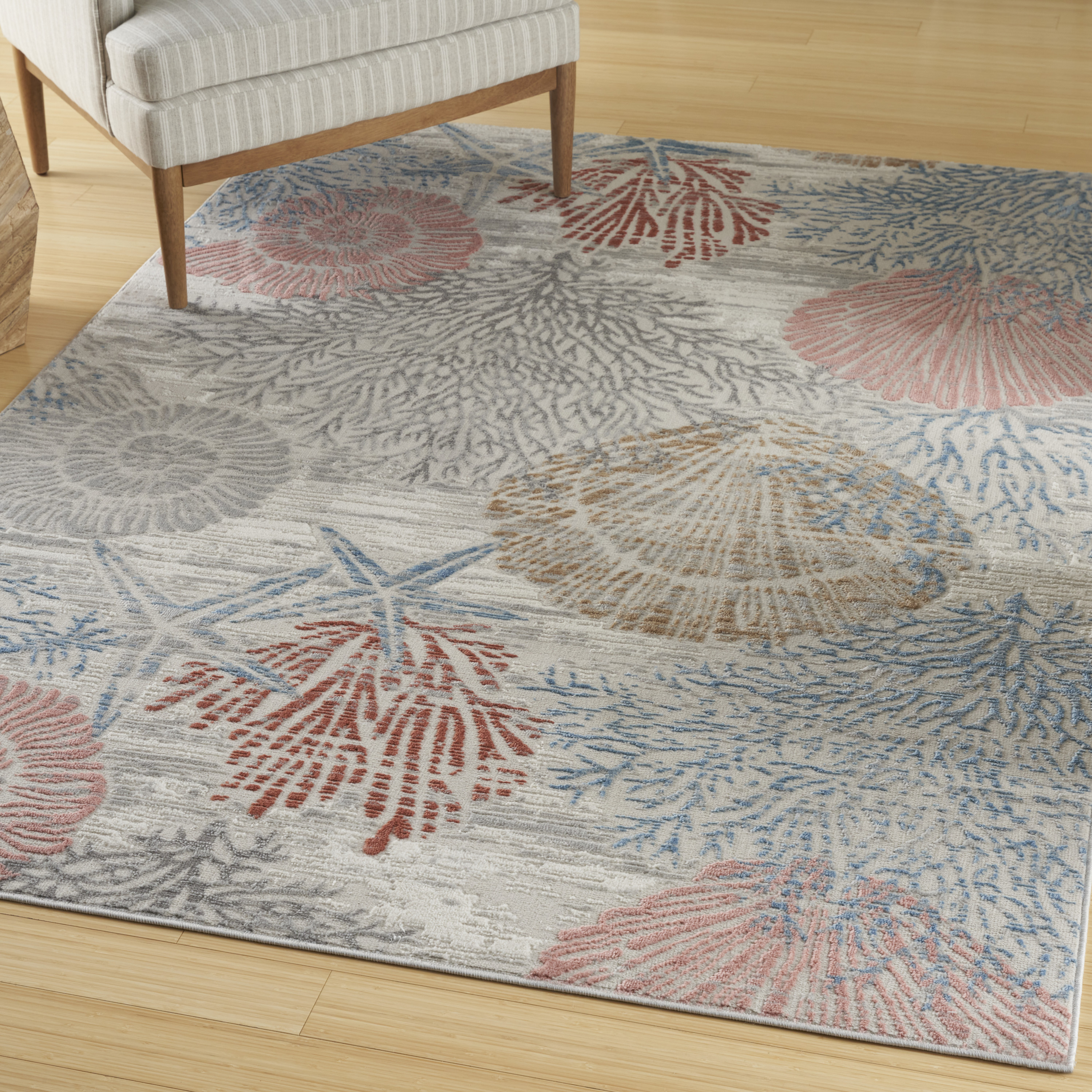 Nourison Seaside 6' x 9' Multicolor Coastal, Nautical & Beach Indoor Rug
