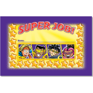 Superheroes Incentive Punch Cards, Pack of 36