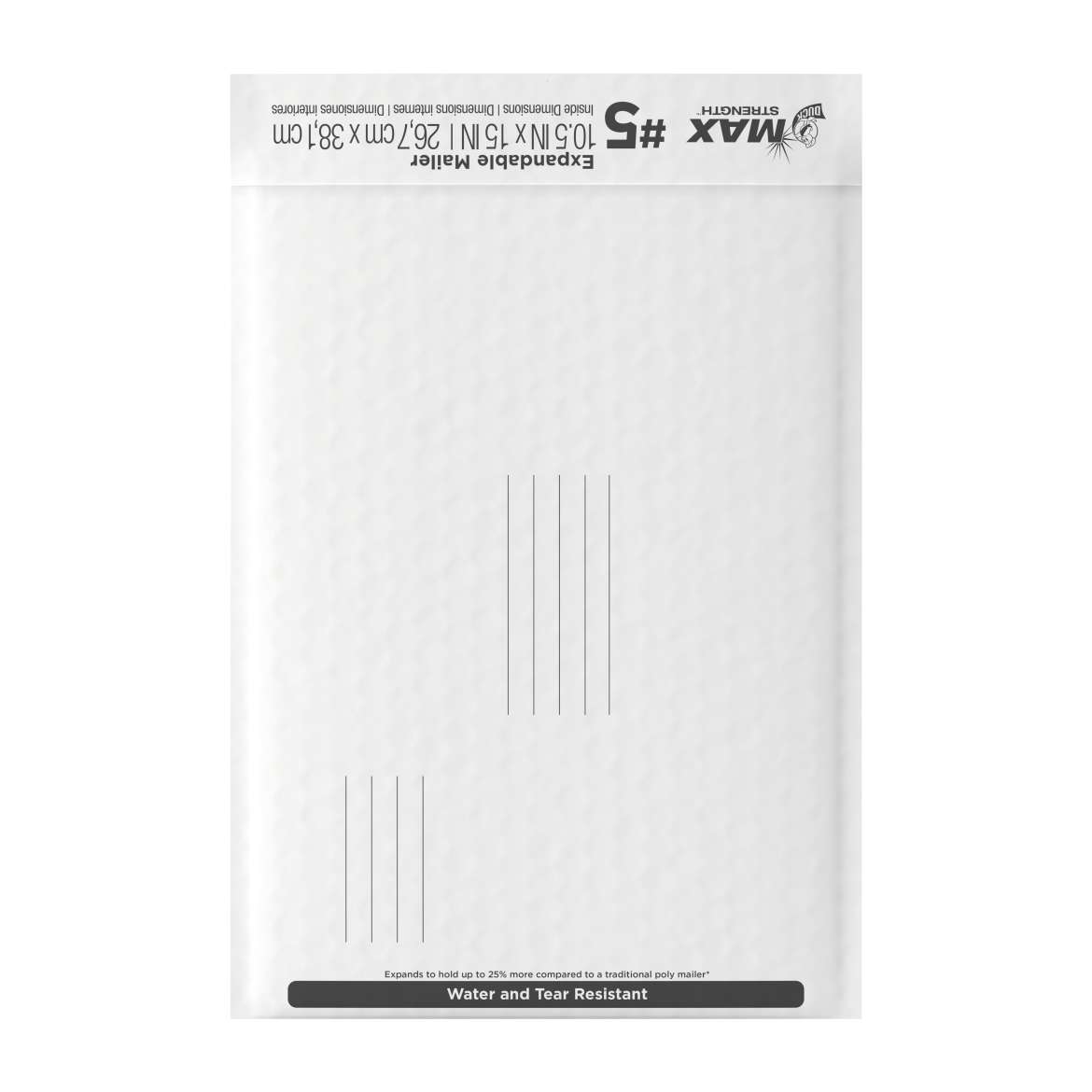 Duck Max® Brand Expandable Poly Bubble Mailer Image