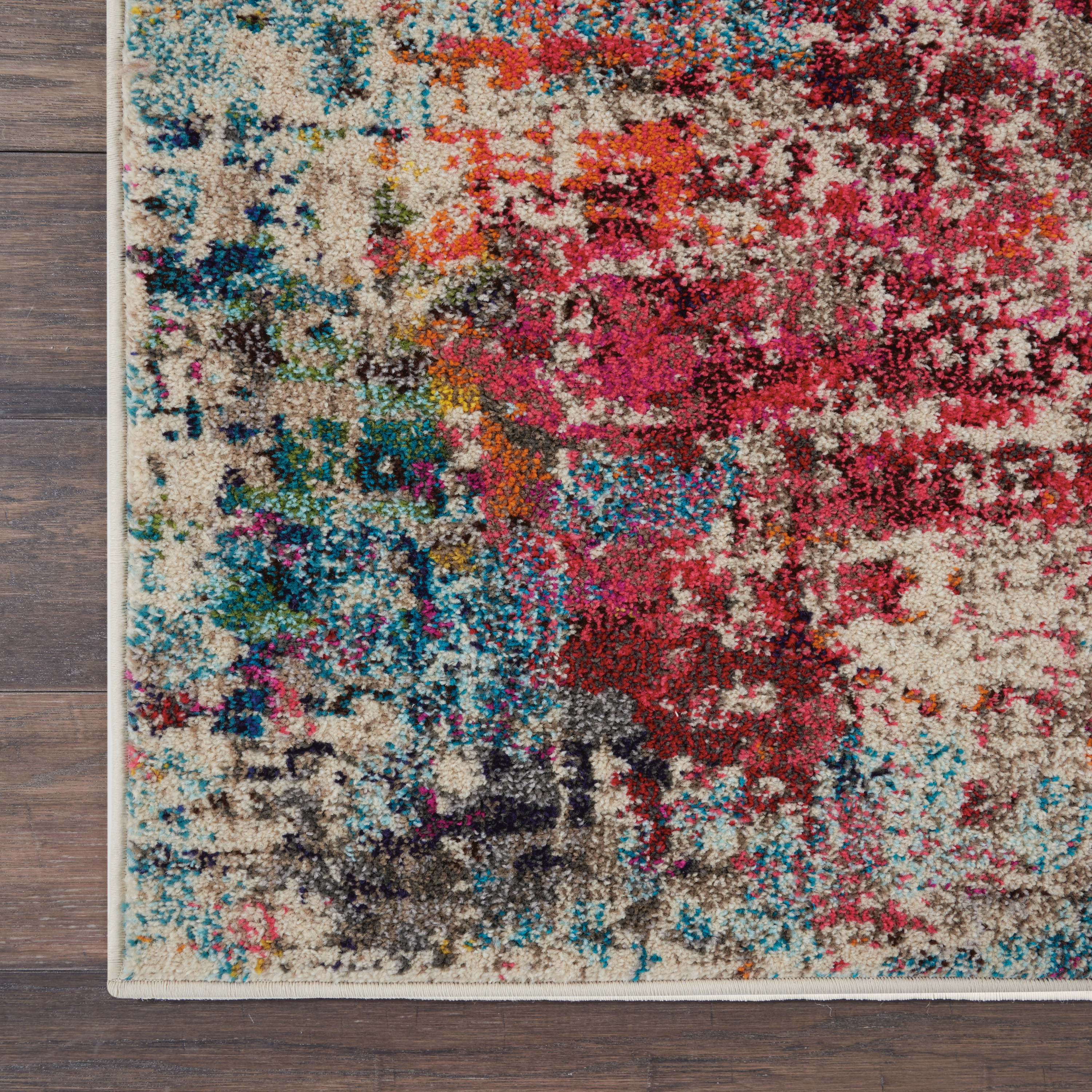 Nourison Celestial 3'11" x 5'11" Pink Multicolor Modern Indoor Rug