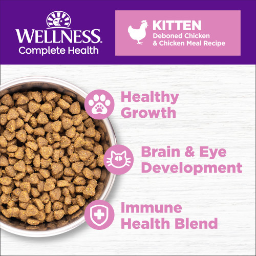 The benifts of Wellness Complete Health Grain Free Kitten Deboned Chicken & Chicken Meal